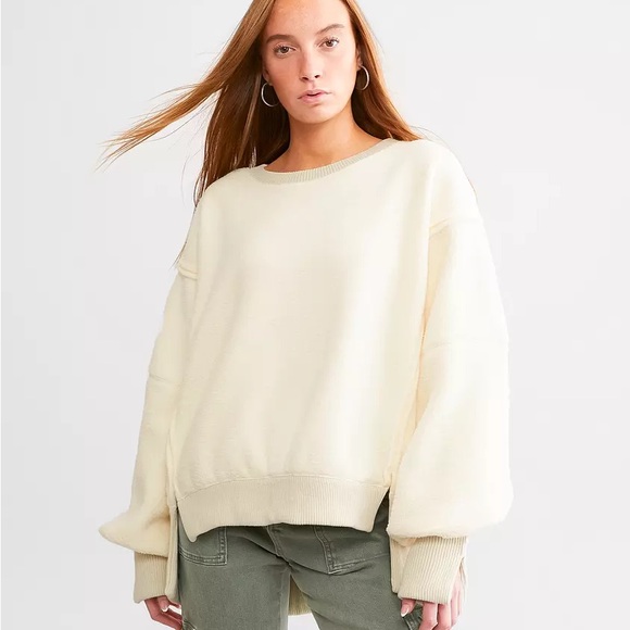 NWT FREE PEOPLE CAMDEN SHERPA COZY PULLOVER SWEATER - Picture 1 of 5
